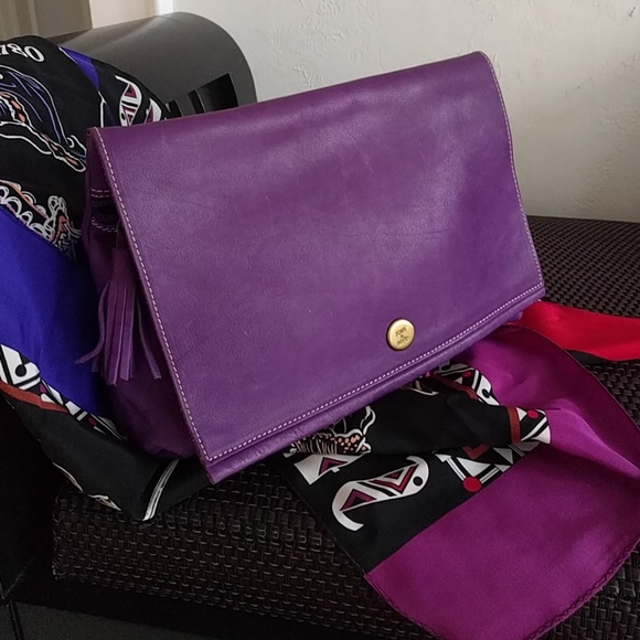 VTG Joan & D. cross body bag/color trend purple